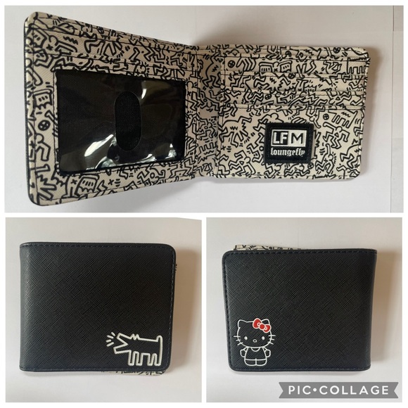 Keith Haring x Hello Kitty Slim Bifold Wallet by Loungefly - Picture 1 of 9